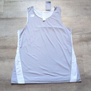 New Balance Women Training Reversible Jersey Gray/White Size Large L